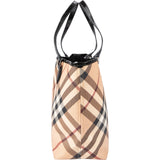 Burberry Monogram Nova Check Patent Leather Tote Shoulder Bag