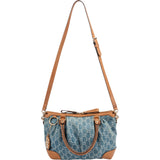 Gucci Monogram Denim GG Sukey Satchel Handbag