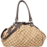 Gucci Monogram GG Canvas Sukey Satchel Shoulder Bag