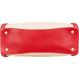 Prada Bicolor Saffiano & Canvas Handbag