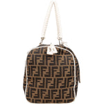 Fendi Monogram Zucca Canvas Boston Bag Handbag - vintageandkickz