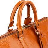 Louis Vuitton Orange Epi Leather Keepall 45 Travel Bag