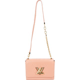 Louis Vuitton Rose Epi Leather Twist Flower Chain Crossbody Bag