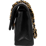 Chanel Quilted Lambskin 24K Gold Small Double Flap Shoulder Bag