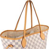 Louis Vuitton Monogram Damier Azur Canvas Neverfull MM Shoulder Bag
