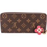 Louis Vuitton Monogram Canvas Flower Zippy Clemence Wallet