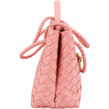 Bottega Veneta Pink Intrecciato Leather Small Andiamo Tote Handbag