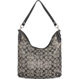 Coach Monogram Signature Stripe Hobo Shoulder Bag