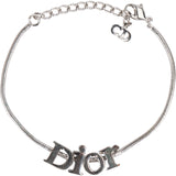 Christian Dior Silver Tone Spellout Bracelet