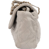 Chanel Quilted Nubuc Easy Single Flap Shoulder Bag