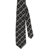 Burberry Haymarket Check Black and White Silk Tie Krawatte