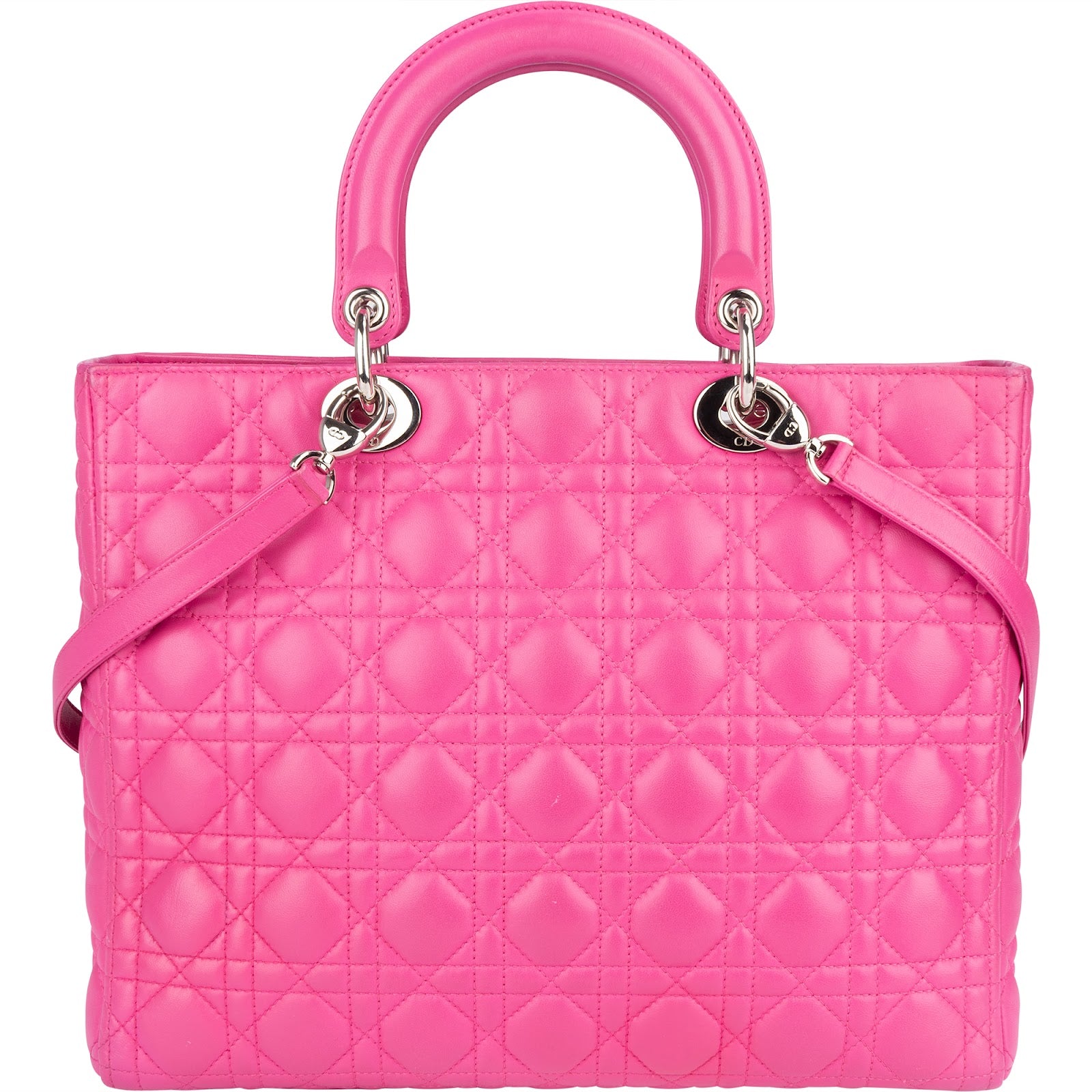 Christian Dior Quilted Lambskin Lady Dior Handbag - vintageandkickz