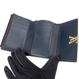 Louis Vuitton Blue Taurillon Leather Capucines Compact Wallet