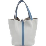 Hermès Taurillon Clemence Bicolor Picotin Lock 22 (MM) Handbag