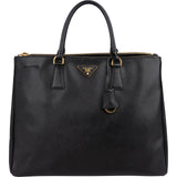 Prada Black Saffiano Leather Galleria Handbag