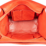 Céline Red Calf Leather Luggage Handbag