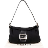 Fendi FF Cotton Baguette Shoulder Bag