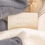 Gucci Monogram GG Canvas Metallic Leather Sukey Handbag
