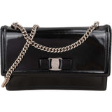 Salvatore Ferragamo Patent Leather Vara Bow Flap Crossbody Bag
