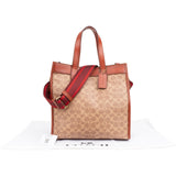 Coach Monogram Signature & Horse Carriage Canvas Field Tote Handbag
