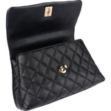 Chanel Quilted Caviar Leather Coco Handle Handbag