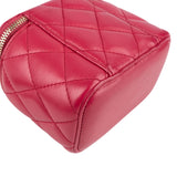 Chanel Quilted Lambskin Mini Vanity Case Crossbody Bag
