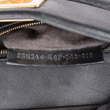 Fendi Black Leather Mini Peekaboo Handbag