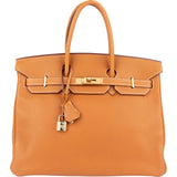 Hermès Natural Togo Leather Birkin 35 Handbag Gold Hardware