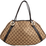 Gucci Monogras Canvas Twin GG Shoulder Bag