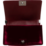 Chanel Quilted Velvet Medium Boy Crossbody Bag