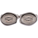 Cartier Silver Tone C Emblem 925 Sterling Silver Cufflinks Manschettenknöpfe