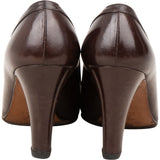 Gucci Brown Leather Vintage GG Loafer Pumps (36,5)