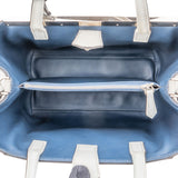 Fendi Light Blue Leather Whipstitch 2Jours Mini Handbag