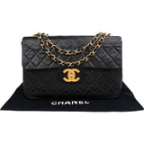Chanel Quilted Lambskin 24K Gold Jumbo Single Flap Crossbody Bag