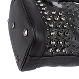 MCM Black Monogram Visetos Studded Crystal Small Bucket Crossbody Bag