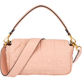 Fendi Embossed Monogram FF Leather Baguette Shoulder Crossbody Bag