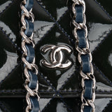 Chanel Quilted Patent Leather Wallet On Chain Crossbody Bag