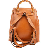 Gucci Pebbed Leather Bamboo Handle Small Backpack