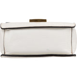 Fendi Blanco Patent Leather Kan U Flap Crossbody Bag
