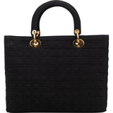 Christian Dior Quilted Nylon Cannage Lady Dior Handbag