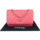 Chanel Quilted Caviar Leather Wallet On Chain Crossbody Bag