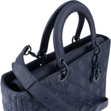 Christian Dior Matte Cannage Calfskin Large Lady Dior Handbag