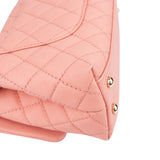 Chanel Quilted Caviar Leather Small Coco Top Handle Shoulder Handbag