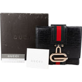 Gucci Monogram GG Web Stripe Bifold Wallet