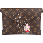 Louis Vuitton Monogram Canvas Limited Xmas Large Pochette Kirigami Clutch - vintageandkickz