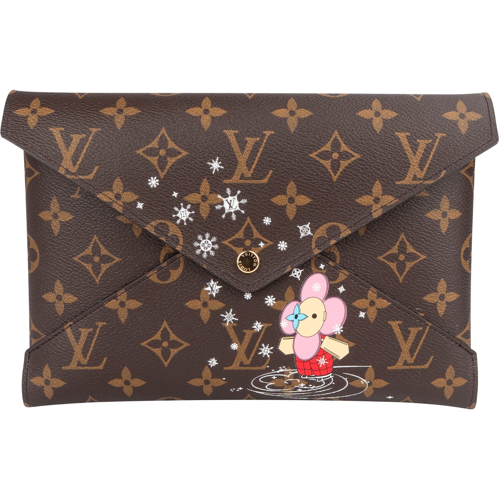 Louis Vuitton Monogram Canvas Limited Xmas Large Pochette Kirigami Clutch - vintageandkickz