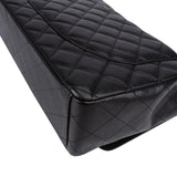 Chanel Quilted Caviar Leather Palladium Maxi Double Flap Crossbody Bag