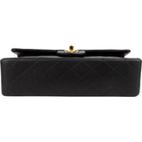 Chanel Quilted Lambskin Medium 24K Gold Double Flap Shoulder Bag