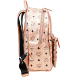 MCM Monogram Metallic Visetos Small Stark 2 in 1 Backpack