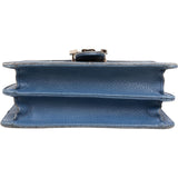 Gucci Blue Pebbled Leather Small Interlocking GG Crossbody Bag
